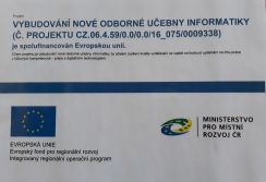 Vybudování nové odborné učebny informatiky